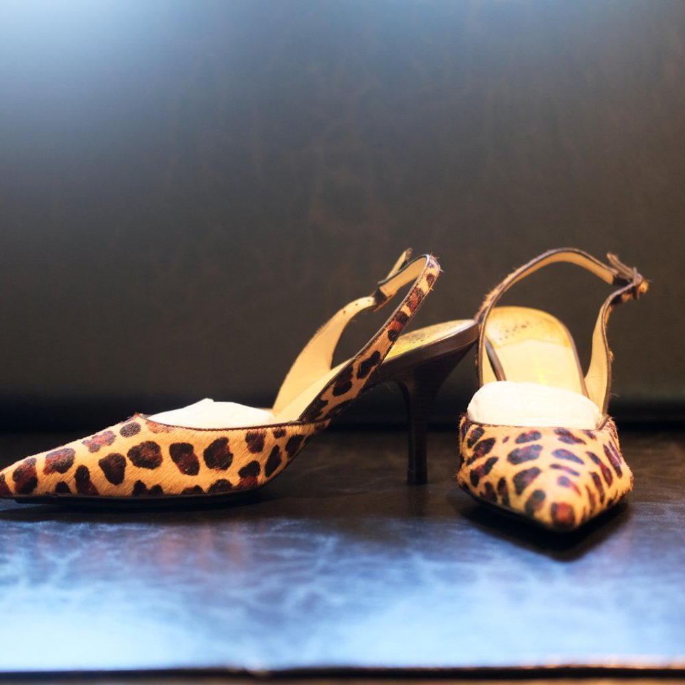 Cole Haan Leopard Print Sling Back Shoes